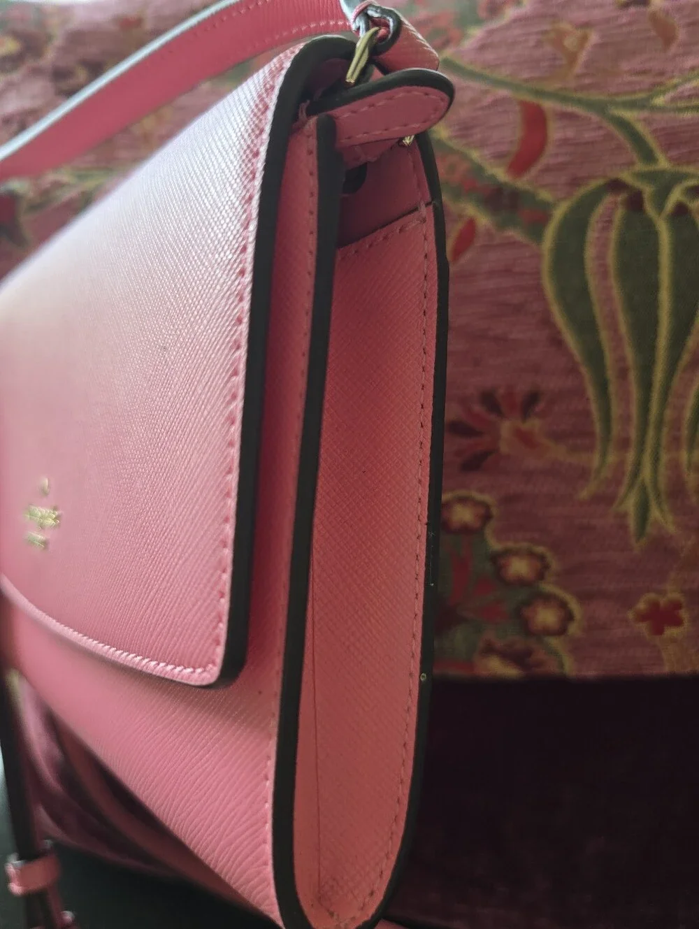 Kate Spade New York Pink Saffiano Leather Crossbody Wallet NWOT